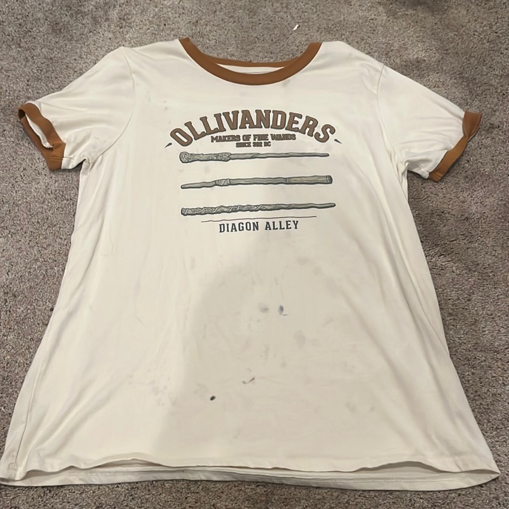 Tan Ollivanders Wand Shop Harry Potter Tee Shirt